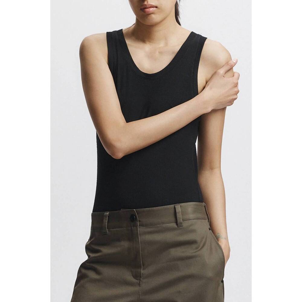 NEW SAINT ART soren jersey tank top in black